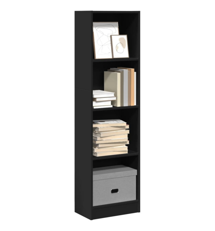 Bibliothèque noir 40x24x143 cm bois d'ingénierie | Mobilier & Déco