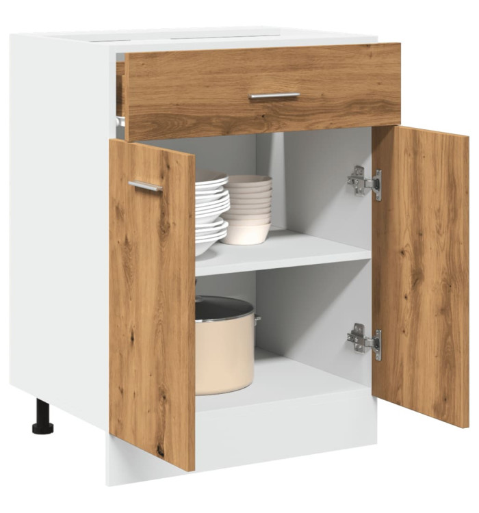 Armoire de plancher à tiroir "Lyon" chêne artisanal | Mobilier & Déco