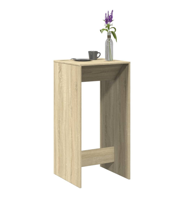 Table de bar chêne sonoma 51x50x103,5 cm bois d'ingénierie | Mobilier & Déco