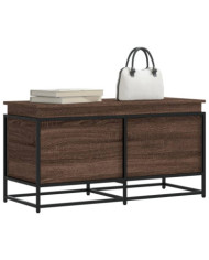 Boîte de rangement avec couvercle chêne marron bois ingénierie | Mobilier & Déco