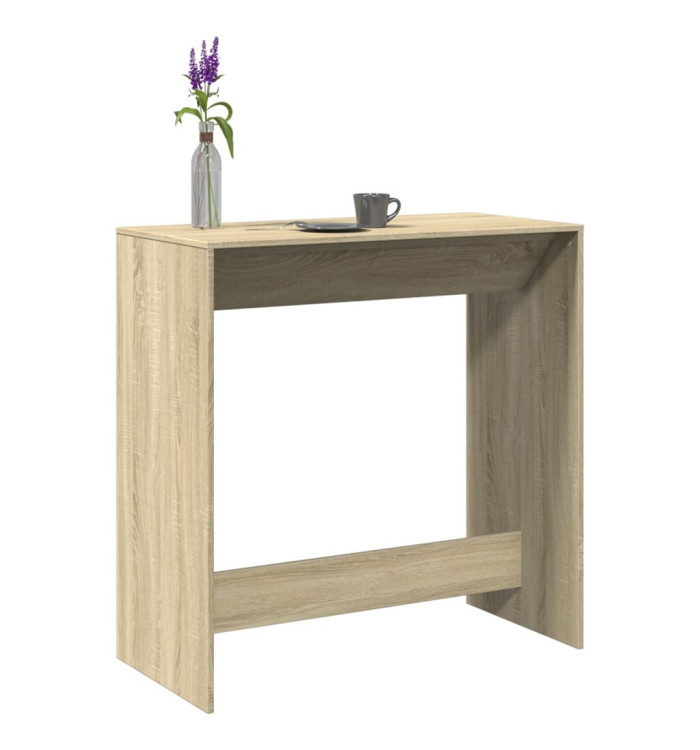 Table de bar chêne sonoma 102x50x103,5 cm bois d'ingénierie | Mobilier & Déco