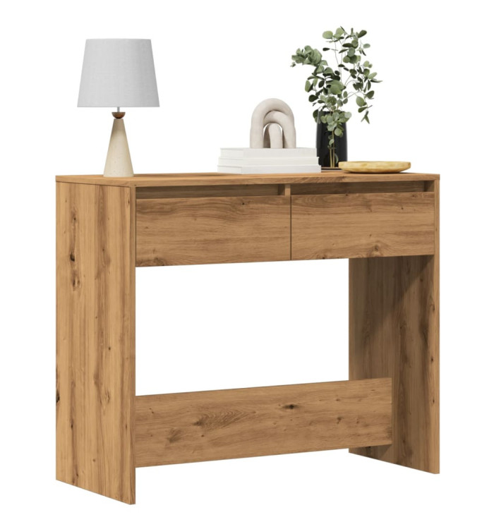 Table console chêne artisanal 89x41x76,5 cm bois d'ingénierie | Mobilier & Déco
