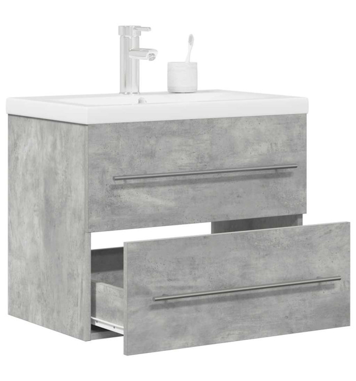 Ensemble de meubles de salle de bain 2 pcs gris béton | Mobilier & Déco