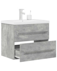 Ensemble de meubles de salle de bain 2 pcs gris béton | Mobilier & Déco