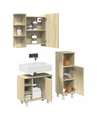 Ensemble de meubles de salle de bain 3 pcs chêne sonoma | Mobilier & Déco