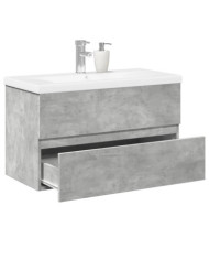 Ensemble de meubles de salle de bain 2 pcs gris béton | Mobilier & Déco