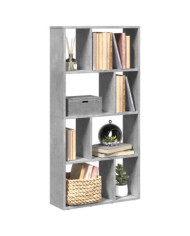 Bibliothèque gris béton 60x20x120 cm bois d'ingénierie | Mobilier & Déco