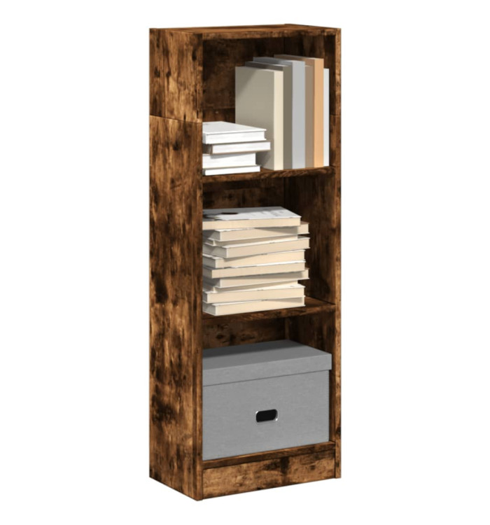 Bibliothèque chêne fumé 40x24x109 cm bois d'ingénierie | Mobilier & Déco