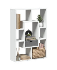 Bibliothèque blanc 63x20x90 cm bois d'ingénierie | Mobilier & Déco