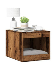 Meuble de bac à litière pour chat vieux bois bois d'ingénierie | Mobilier & Déco