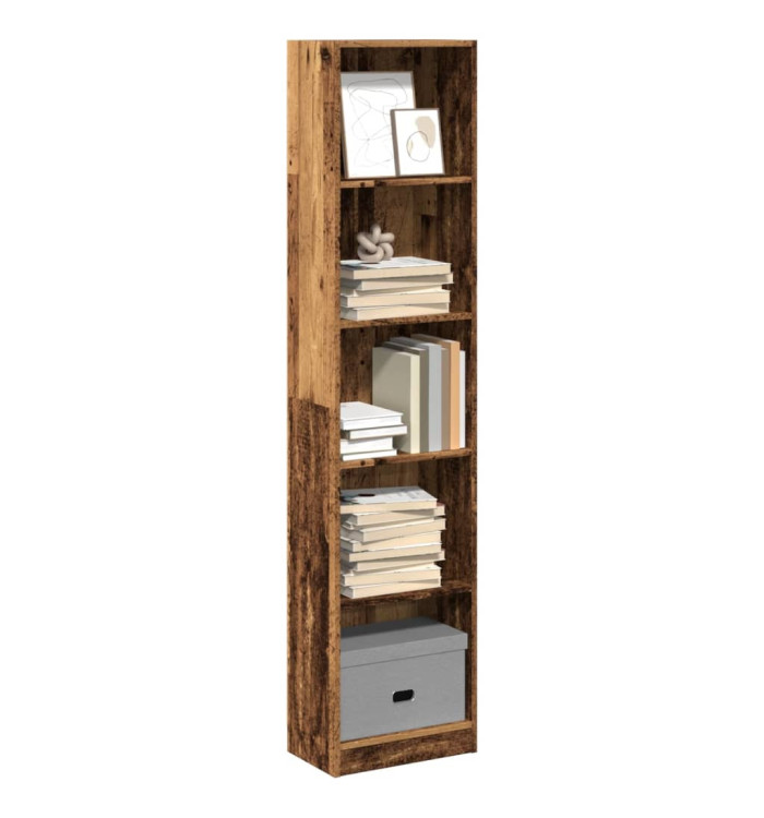 Bibliothèque vieux bois 40x24x176 cm bois d'ingénierie | Mobilier & Déco