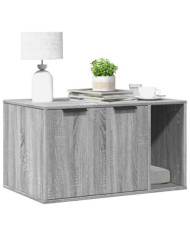 Meuble de bac à litière pour chat sonoma gris bois d'ingénierie | Mobilier & Déco