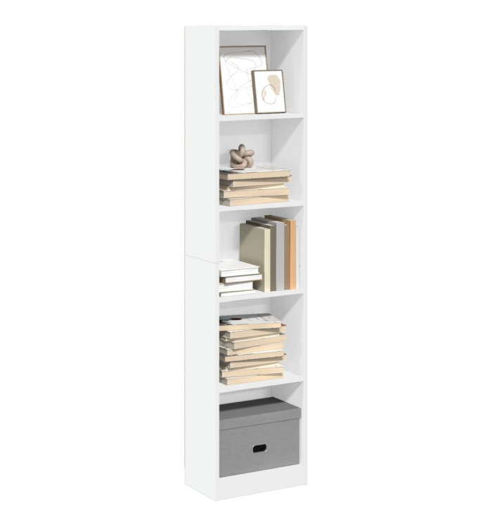 Bibliothèque blanc 40x24x176 cm bois d'ingénierie | Mobilier & Déco