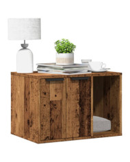 Meuble de bac à litière pour chat vieux bois bois d'ingénierie | Mobilier & Déco