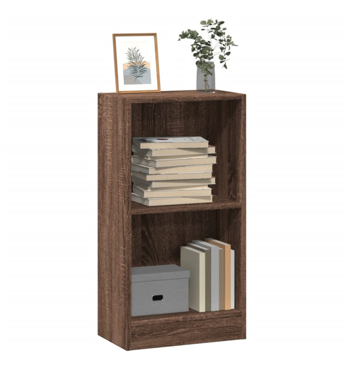 Bibliothèque chêne marron 40x24x76 cm bois d'ingénierie | Mobilier & Déco