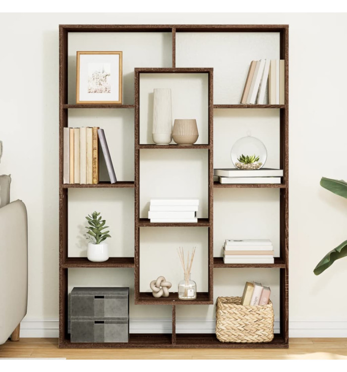 Bibliothèque chêne marron 102x29x143 cm bois d'ingénierie | Mobilier & Déco