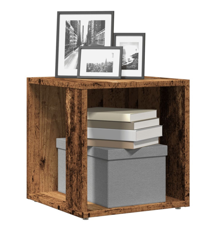 Table d'appoint vieux bois 33x33x34 cm bois d'ingénierie | Mobilier & Déco