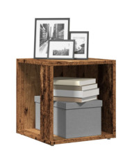 Table d'appoint vieux bois 33x33x34 cm bois d'ingénierie | Mobilier & Déco
