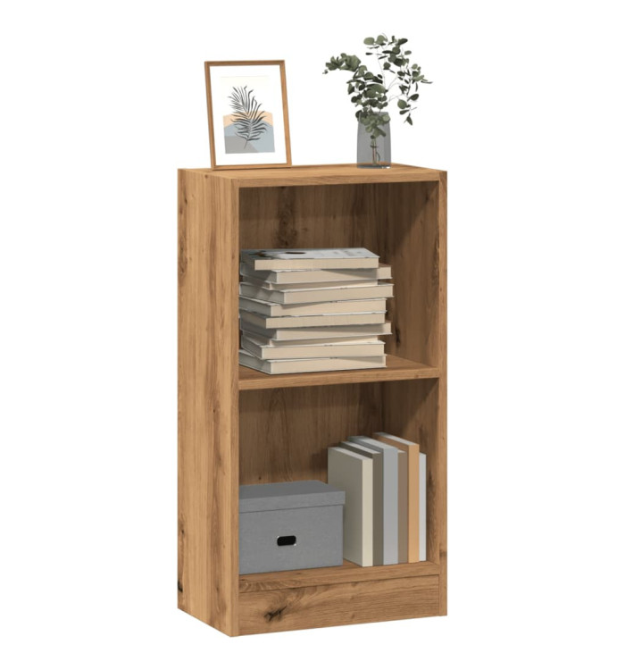 Bibliothèque chêne artisanal 40x24x76 cm bois d'ingénierie | Mobilier & Déco