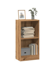 Bibliothèque chêne artisanal 40x24x76 cm bois d'ingénierie | Mobilier & Déco