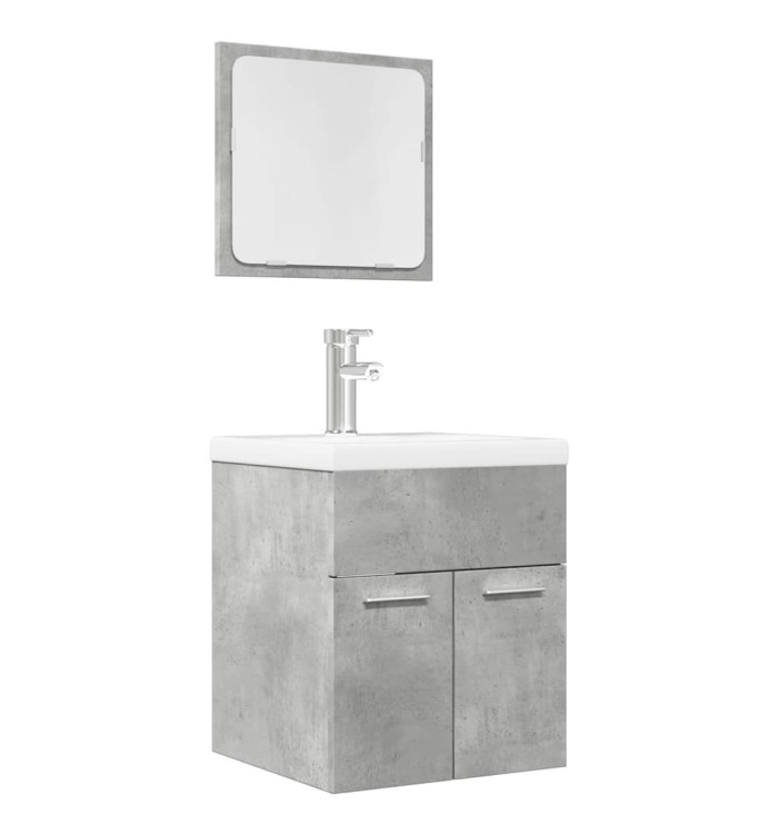 Ensemble de meubles de salle de bain 2 pcs gris béton | Mobilier & Déco