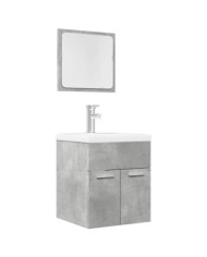 Ensemble de meubles de salle de bain 2 pcs gris béton | Mobilier & Déco