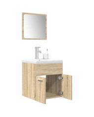 Ensemble de meubles de salle de bain 3 pcs chêne sonoma | Mobilier & Déco