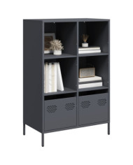 Buffet haut anthracite 68x39x103,5 cm acier | Mobilier & Déco