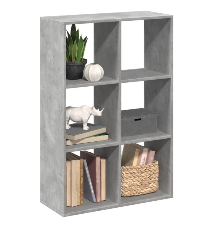 Étagère séparatrice de pièce gris béton 69,5x29x103,5 cm | Mobilier & Déco