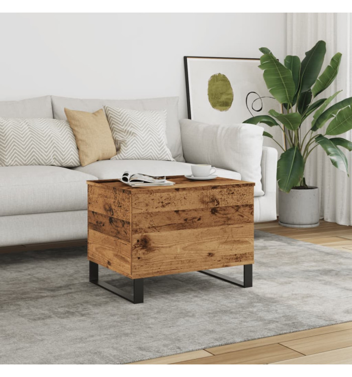 Table basse vieux bois 60x44,5x45 cm bois d'ingénierie | Mobilier & Déco