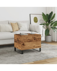 Table basse vieux bois 60x44,5x45 cm bois d'ingénierie | Mobilier & Déco