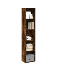 Bibliothèque chêne fumé 40x30x189 cm bois d'ingénierie | Mobilier & Déco