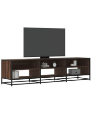 Meuble TV chêne marron 180x40x46 cm bois d'ingénierie | Mobilier & Déco