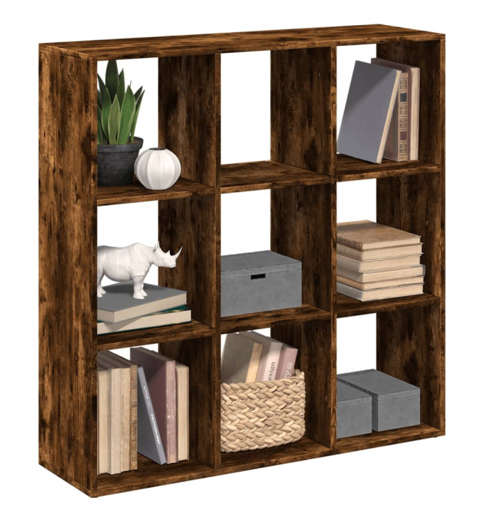 Étagère séparatrice de pièce chêne fumé 102x29x103,5 cm | Mobilier & Déco