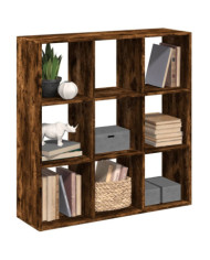 Étagère séparatrice de pièce chêne fumé 102x29x103,5 cm | Mobilier & Déco
