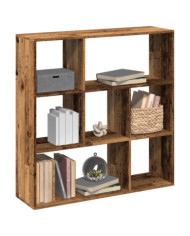 Étagère séparatrice de pièce vieux bois 102x29x103,5 cm | Mobilier & Déco