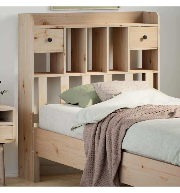 Tête de lit avec rangement 90 cm bois massif de pin | Mobilier & Déco