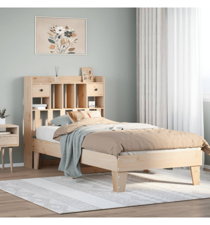 Cadre de lit sans matelas 90x190 cm bois de pin massif | Mobilier & Déco