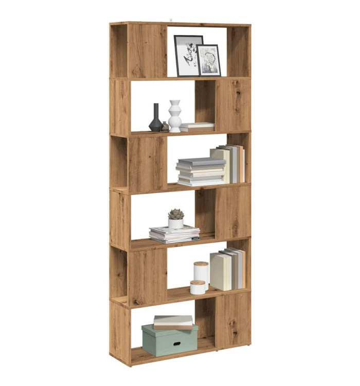 Bibliothèque/Séparateur de pièce chêne artisanal 80x24x186 cm | Mobilier & Déco
