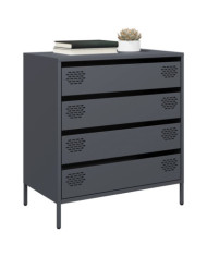 Buffet anthracite 68x39x73,5 cm acier laminé à froid | Mobilier & Déco