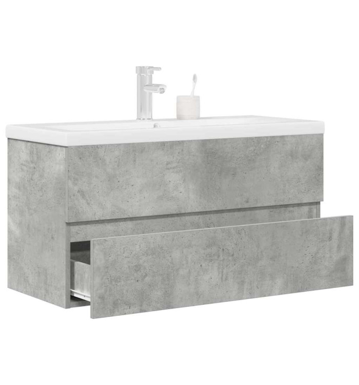 Ensemble de meubles de salle de bain 2 pcs gris béton | Mobilier & Déco