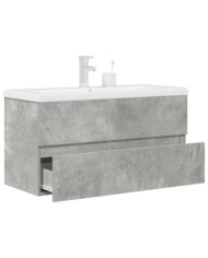 Ensemble de meubles de salle de bain 2 pcs gris béton | Mobilier & Déco