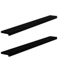 Appuis de fenêtre 2 pcs marron foncé bois de chêne massif | Mobilier & Déco