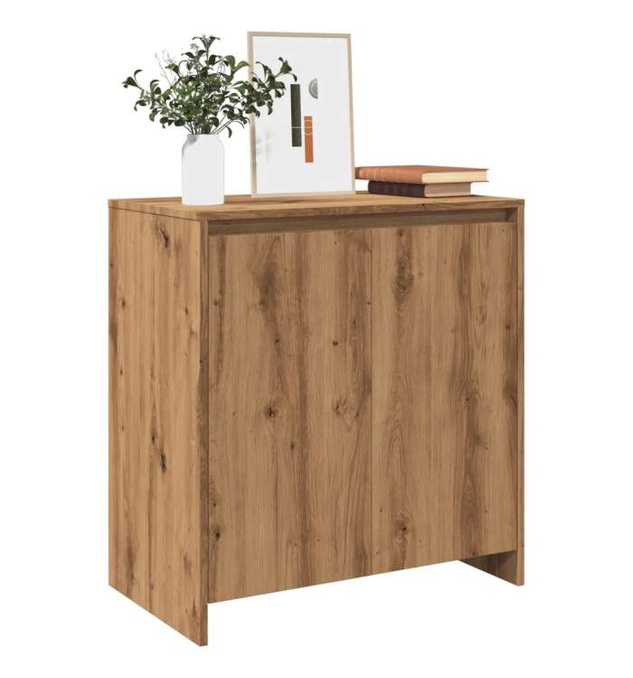 Buffet chêne artisanal 70x41x75 cm bois d'ingénierie | Mobilier & Déco