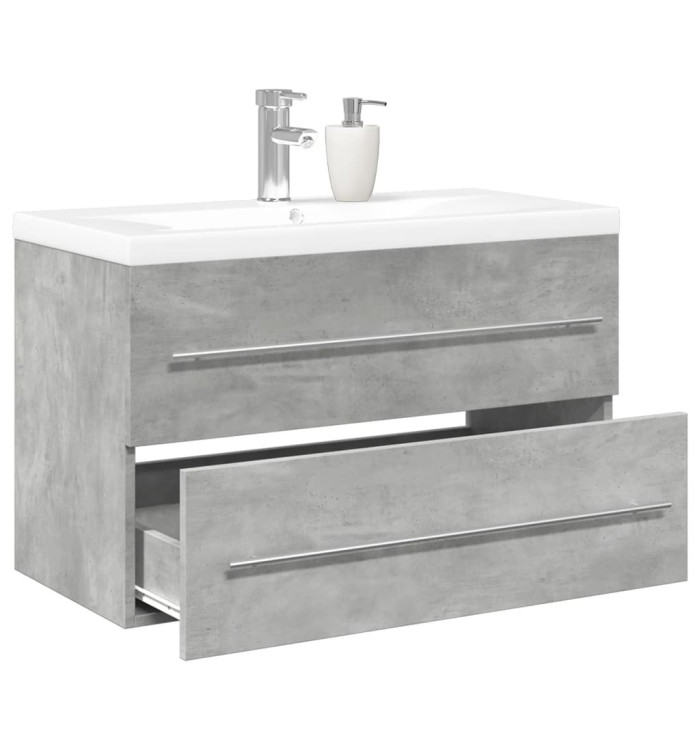 Ensemble de meubles de salle de bain 2 pcs gris béton | Mobilier & Déco