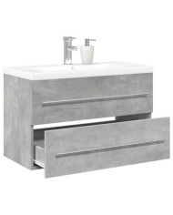 Ensemble de meubles de salle de bain 2 pcs gris béton | Mobilier & Déco