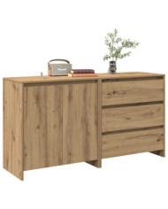 Buffet 2 pcs chêne artisanal bois d'ingénierie | Mobilier & Déco