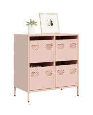 Buffet rose 68x39x73,5 cm acier laminé à froid | Mobilier & Déco