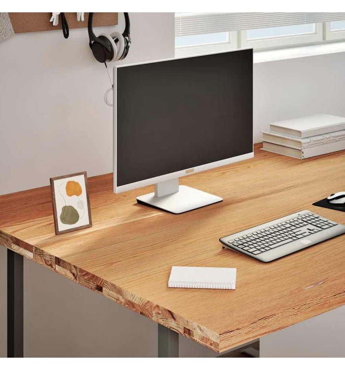 Dessus de bureau marron clair bois chêne massif rectangulaire | Mobilier & Déco