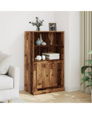 Buffet haut vieux bois 60x35,5x103,5 cm bois d'ingénierie | Mobilier & Déco